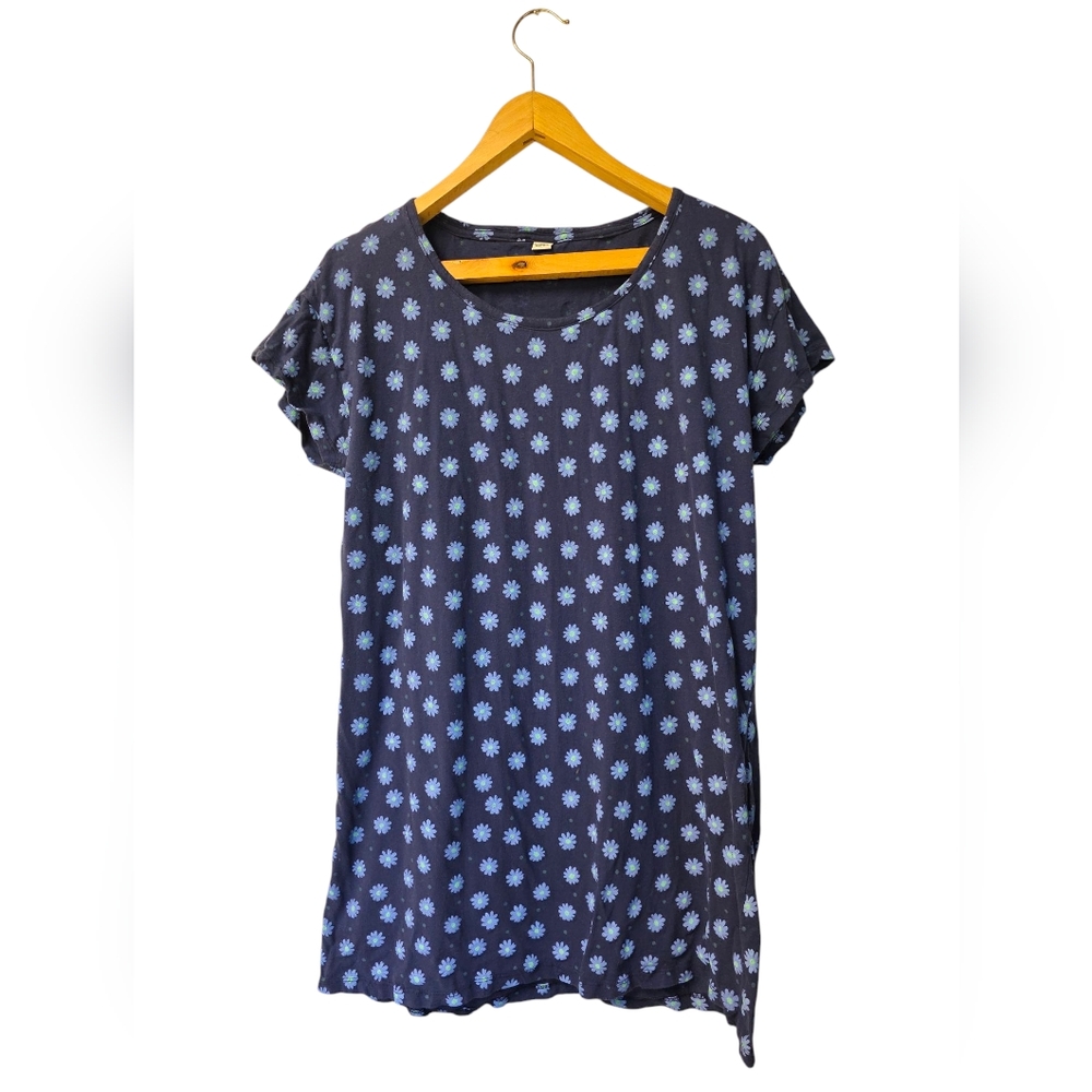 Floral Blue Women's Pajama Nightgown